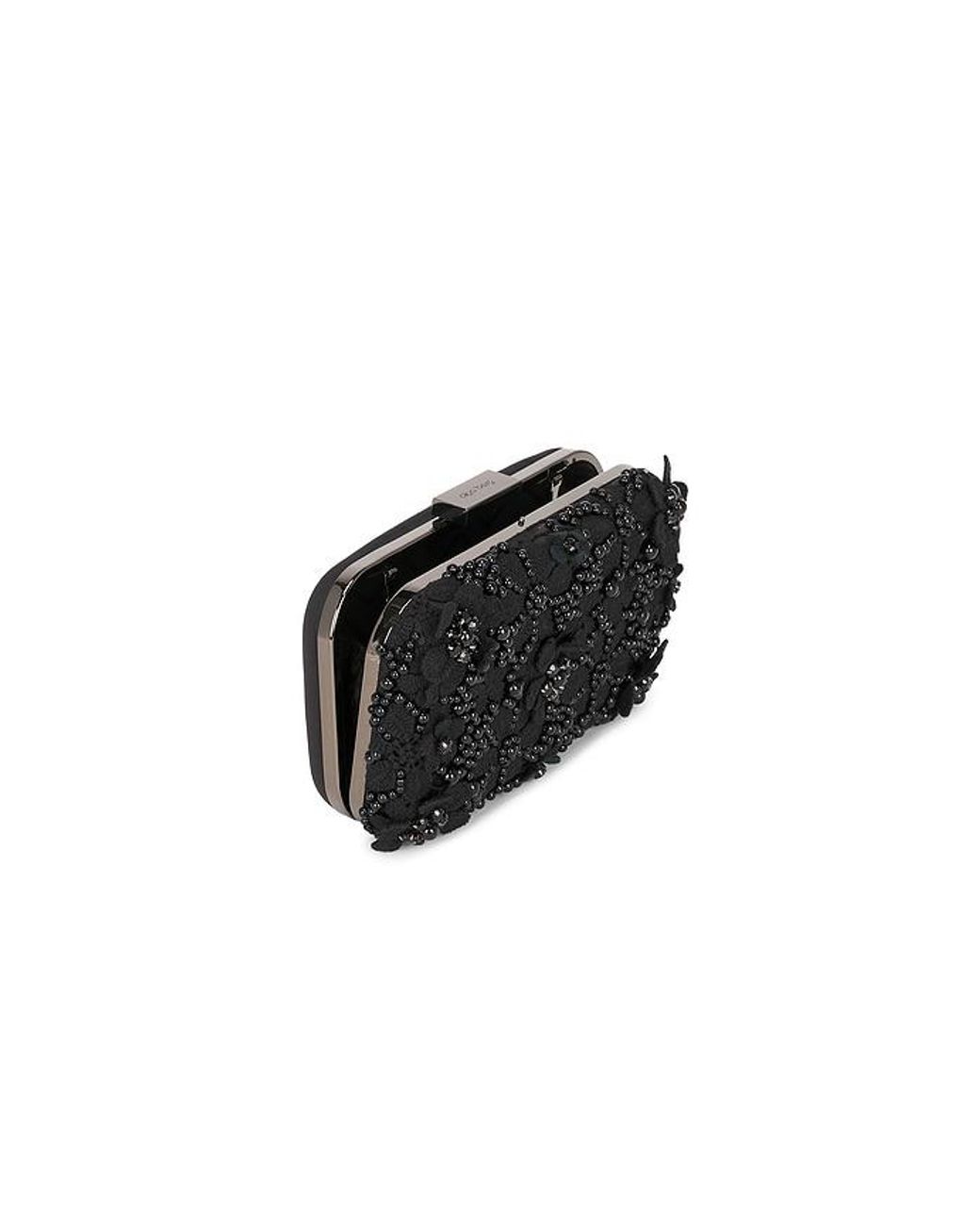 Olga Berg White Beth Encrusted Clutch