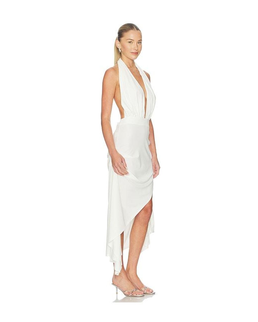 Nbd White Amreen Midi Dress
