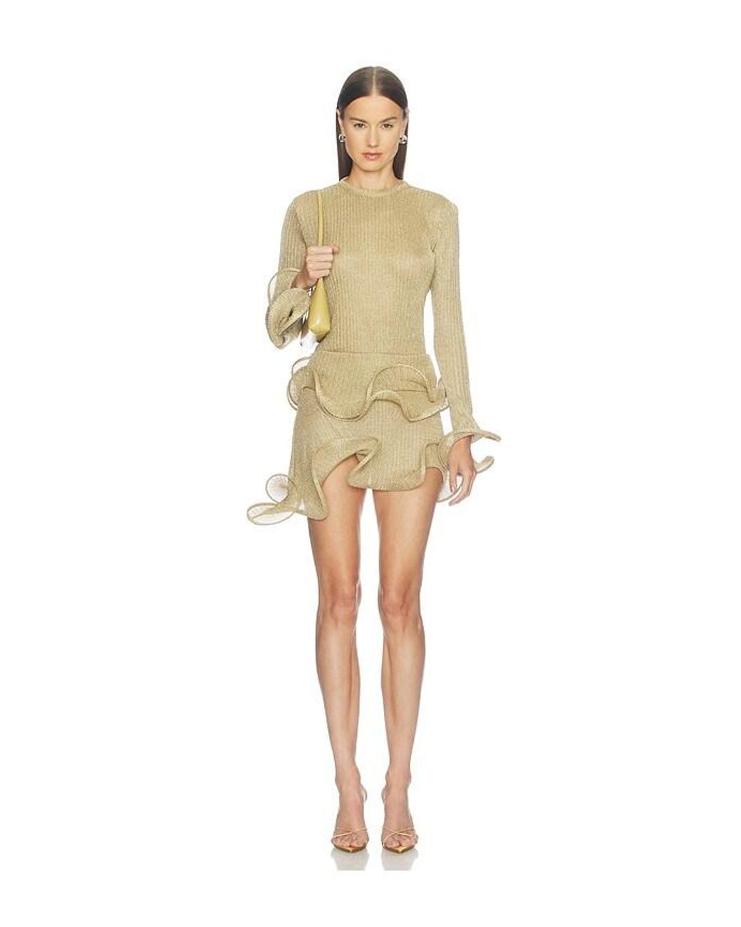 Sid Neigum Natural Wave Hem Bamboo Mini Skirt
