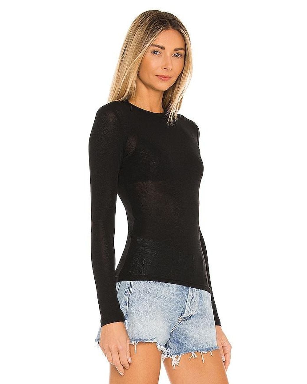SNDY'S Black Lounge Katya Sheer Top