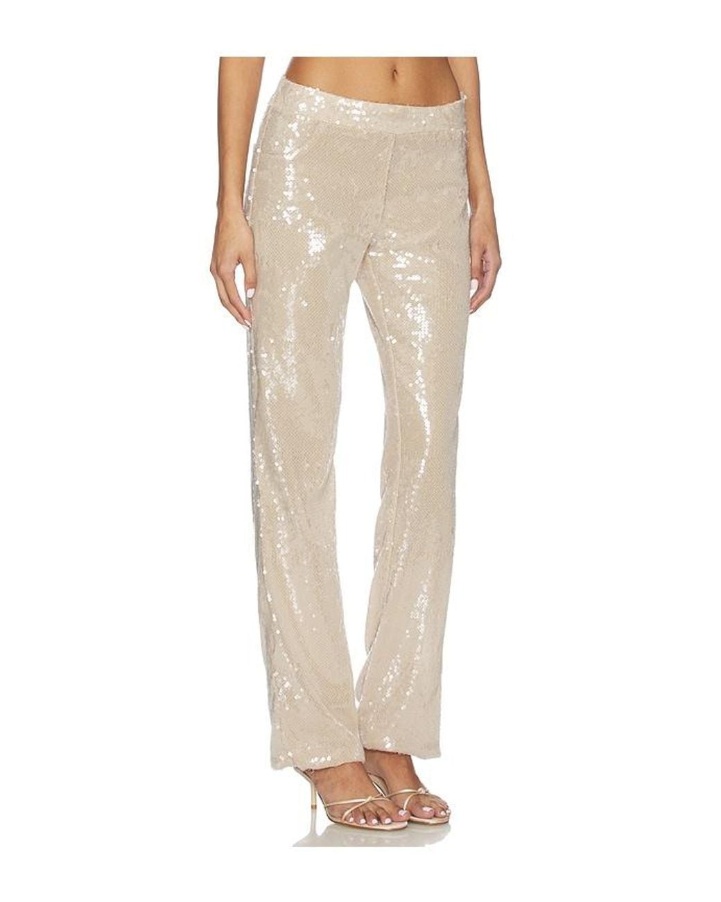 OW Collection Natural Ruby Sequin Pants