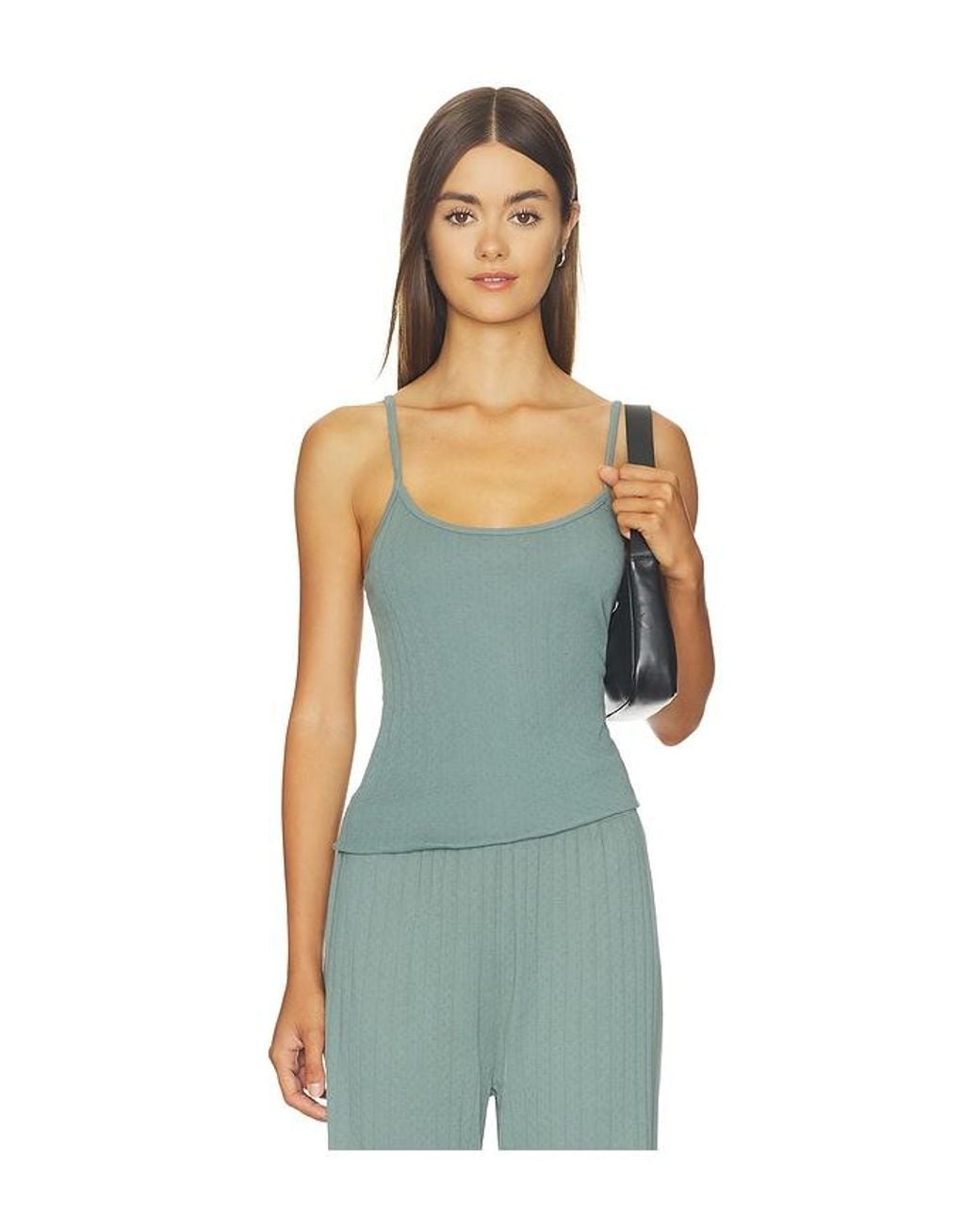 DONNI. Blue The Pointelle Cami Tank