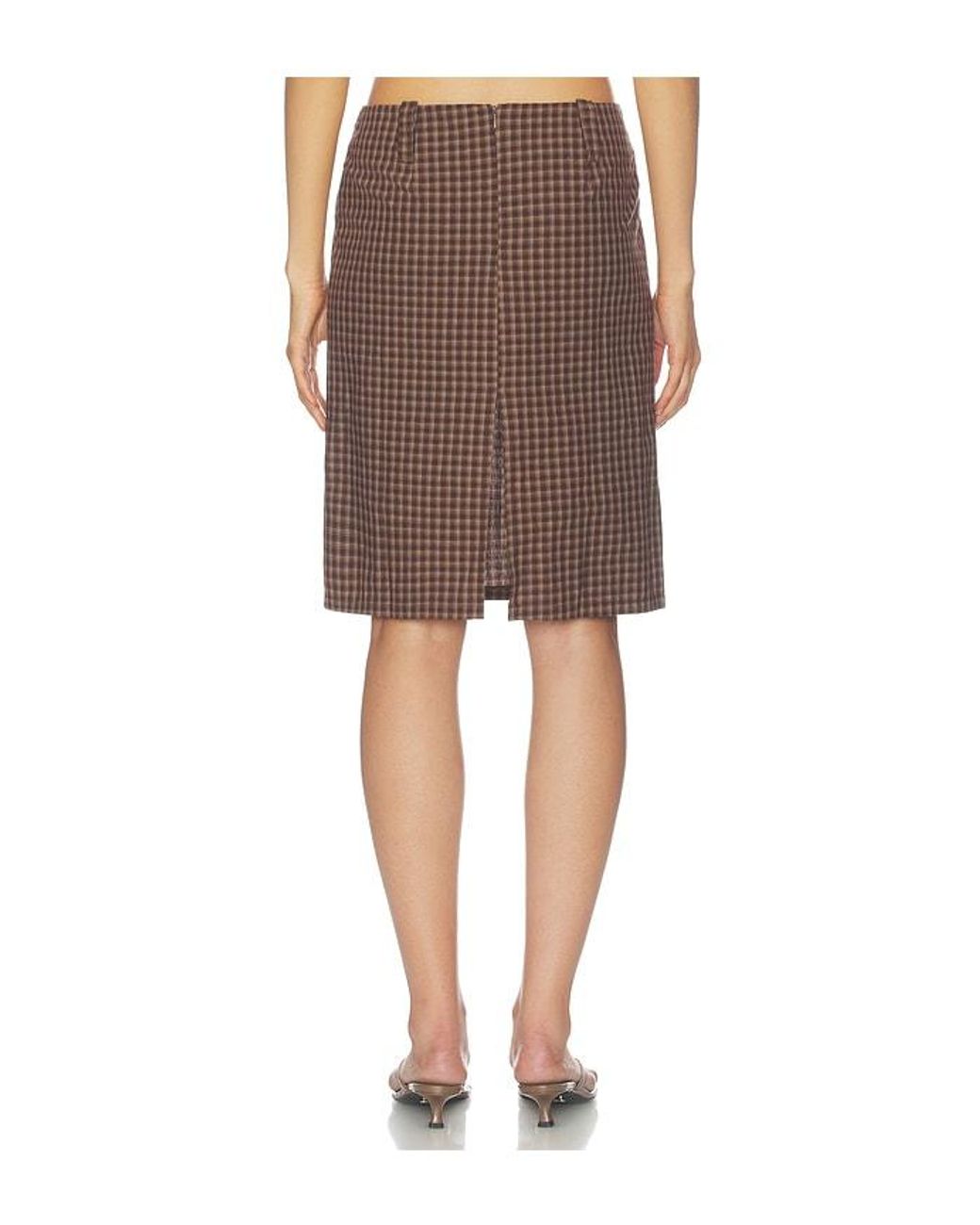 Lioness Brown Play On Midi Skirt
