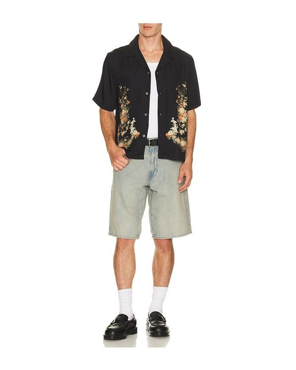 AllSaints Black Parsons Shirt for men