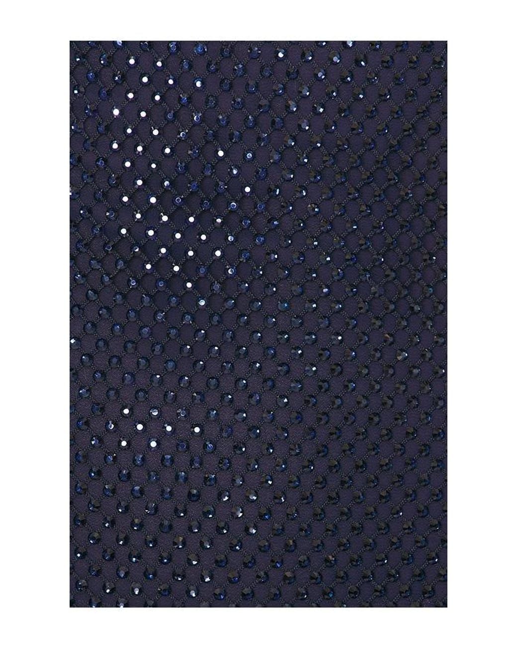 SAU LEE Blue Serena Crystal Mini Dress