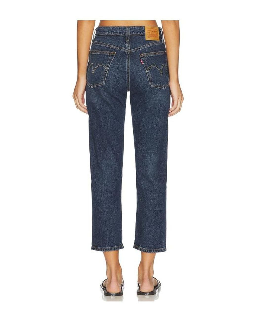 Levi's Blue 501 Crop Straight
