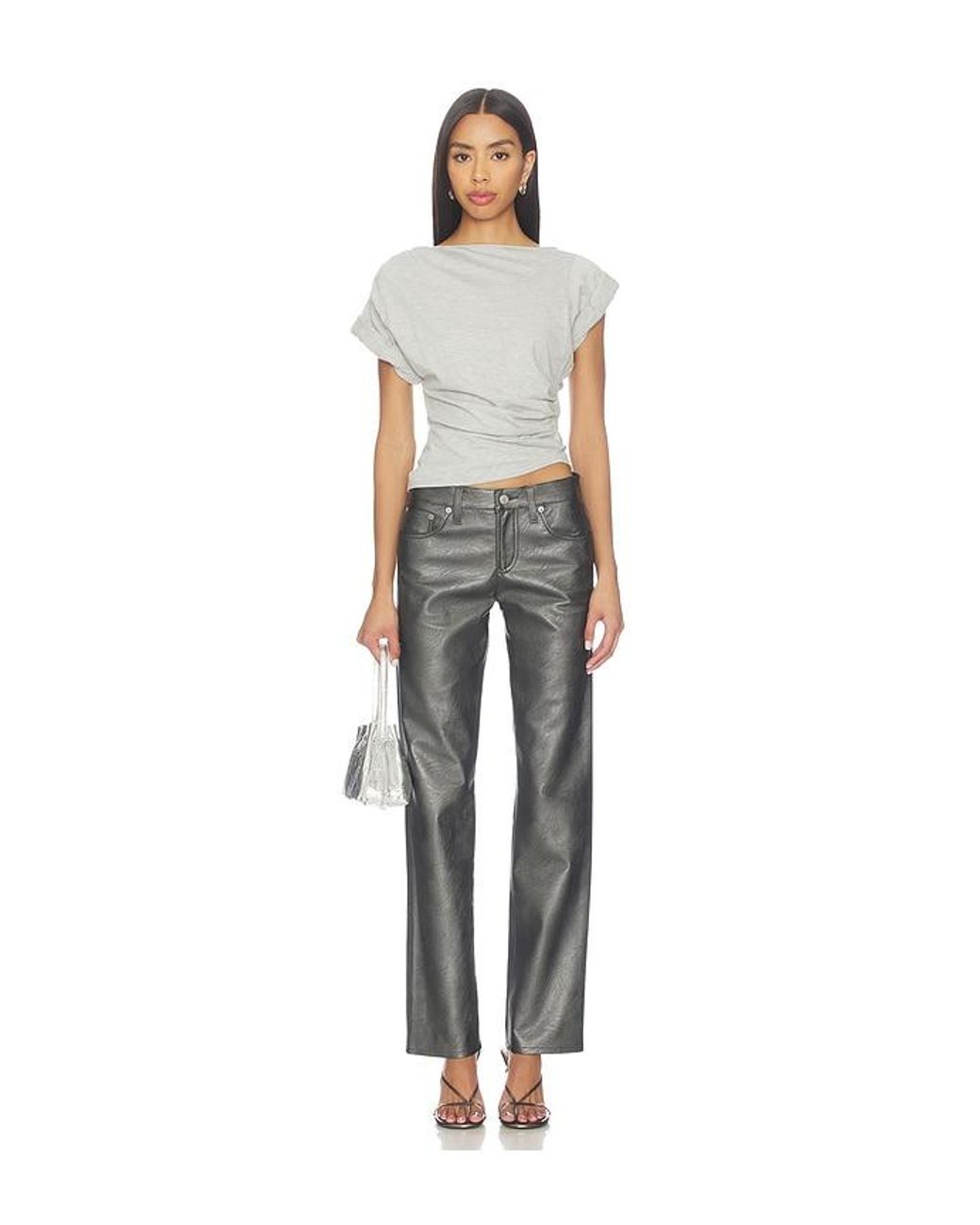 Agolde Gray Low Rise Slim Pants