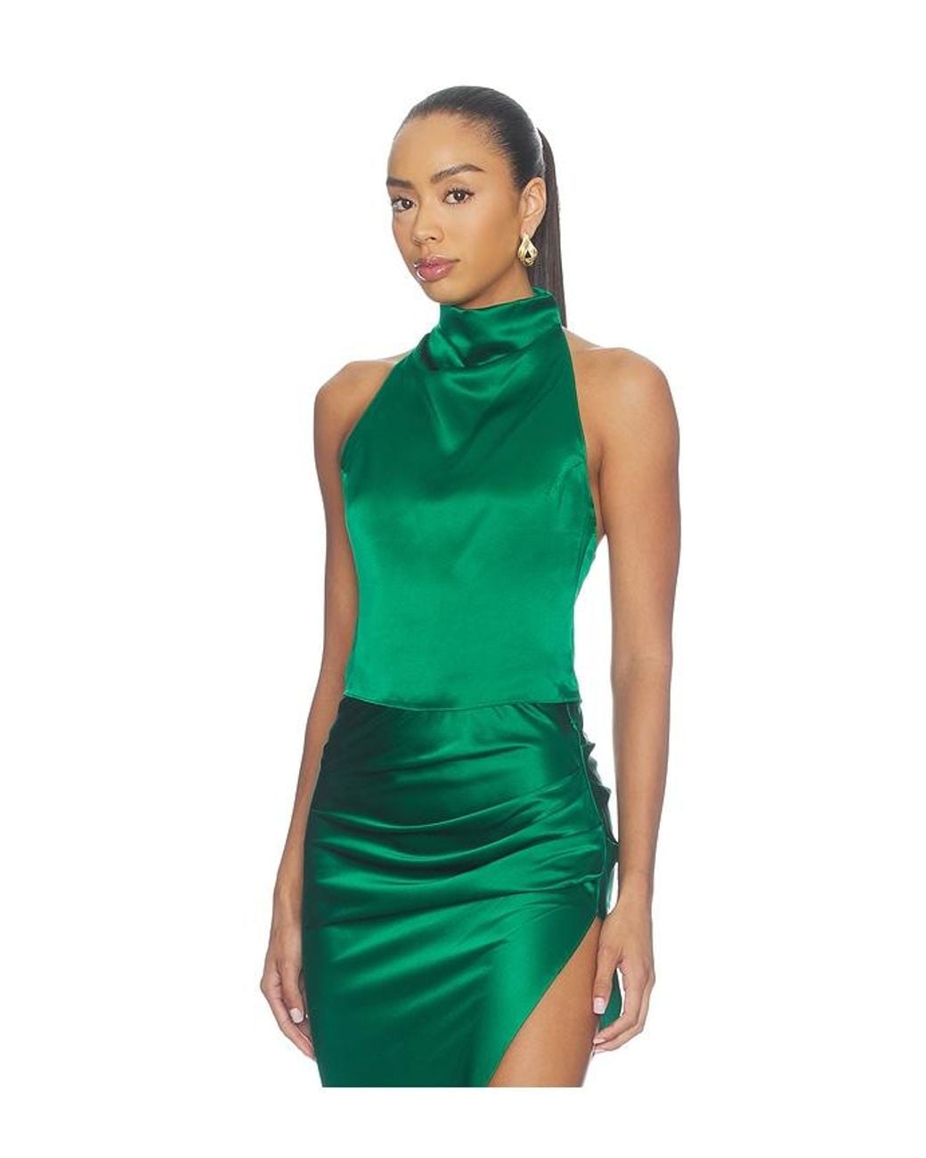 Amanda Uprichard Green X Revolve Samba Crop Top
