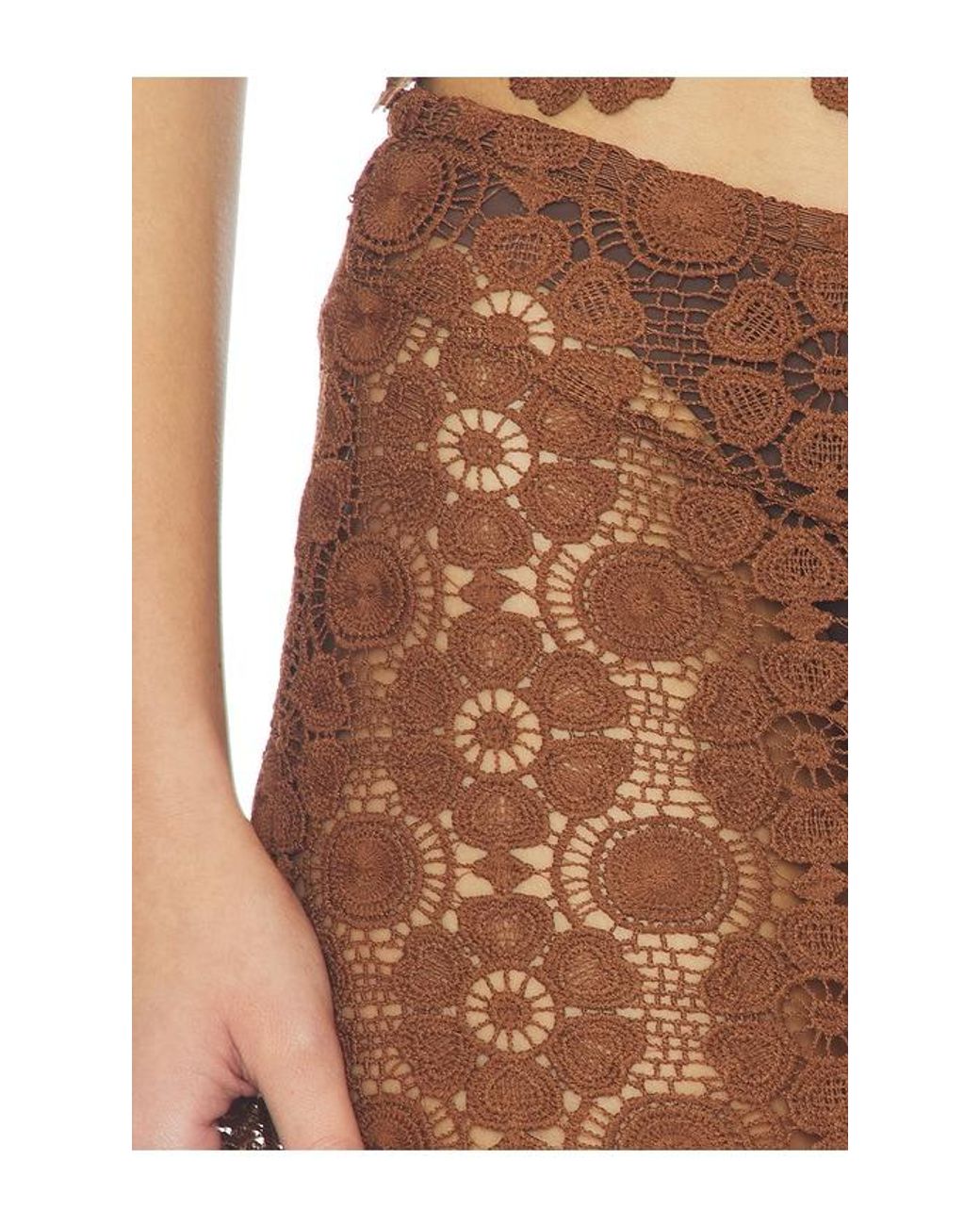 Lioness Brown Trophy Midi Skirt