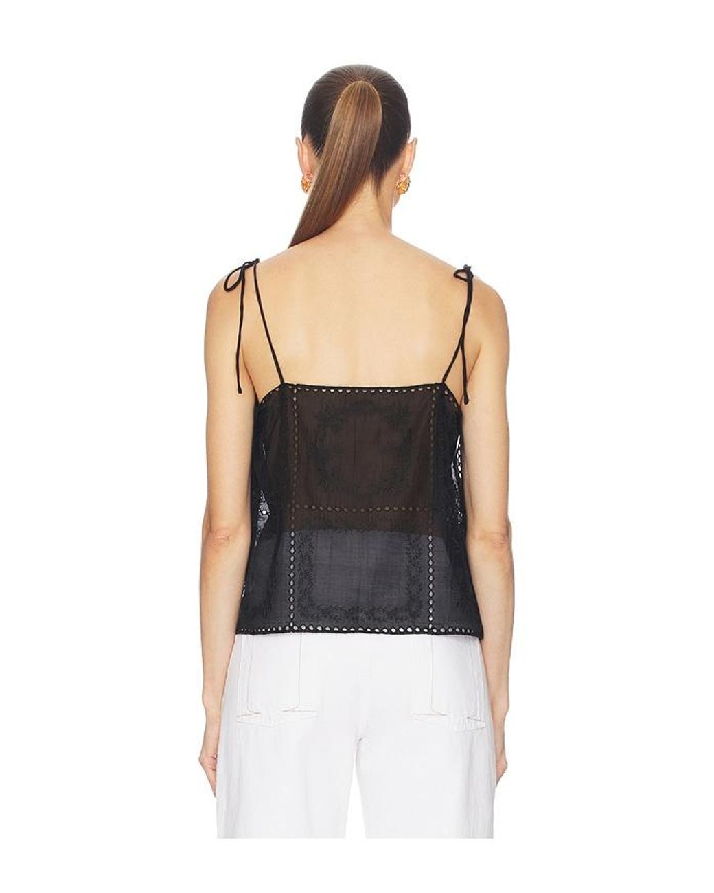 Helsa Black Handkerchief Camisole