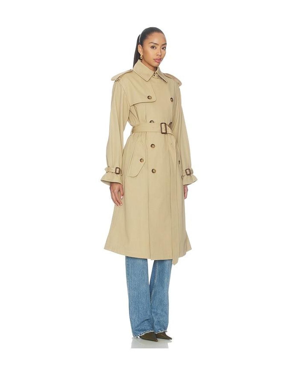 Polo Ralph Lauren White Cotton Twill Lined Trench