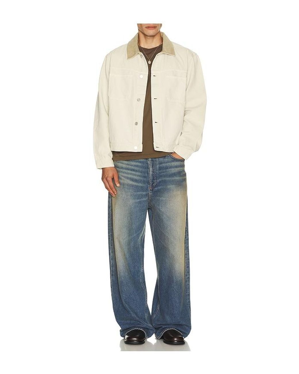 FRAME Blue Canvas Utility Jacket for men