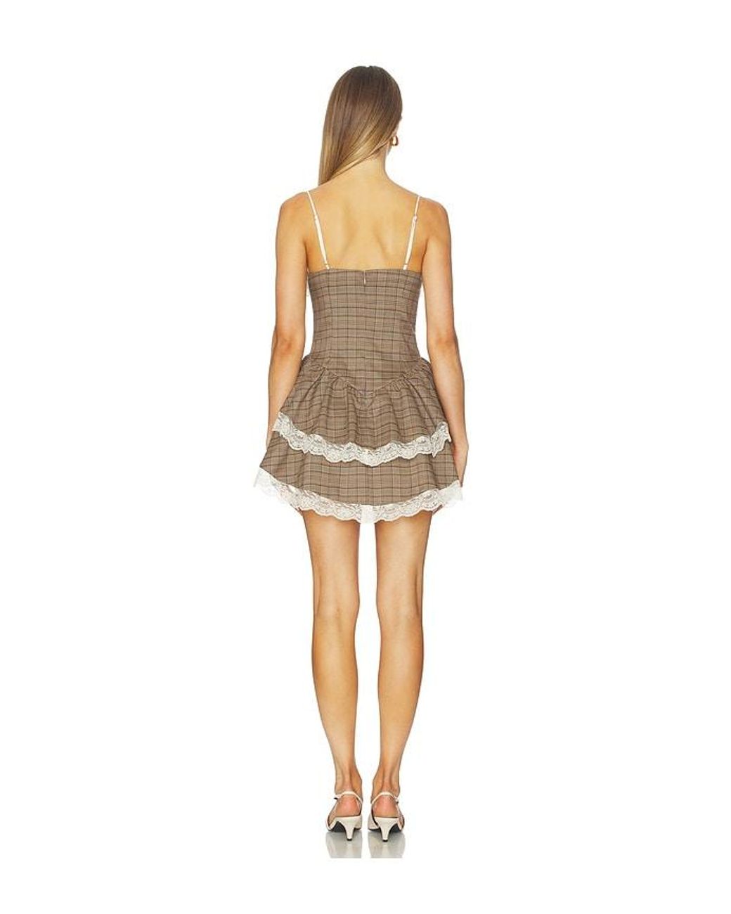 MAJORELLE Natural Dolly Mini Dress