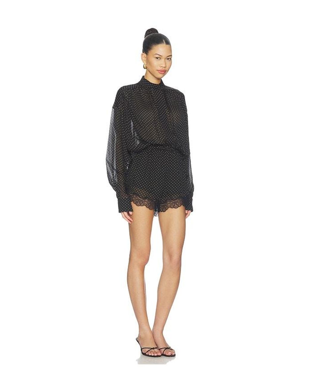 ANDAMANE Black Juliette Lingerie Playsuit