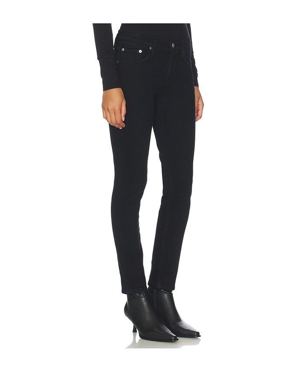 Agolde Blue Cocktail Low Rise Ankle Slim Jeans