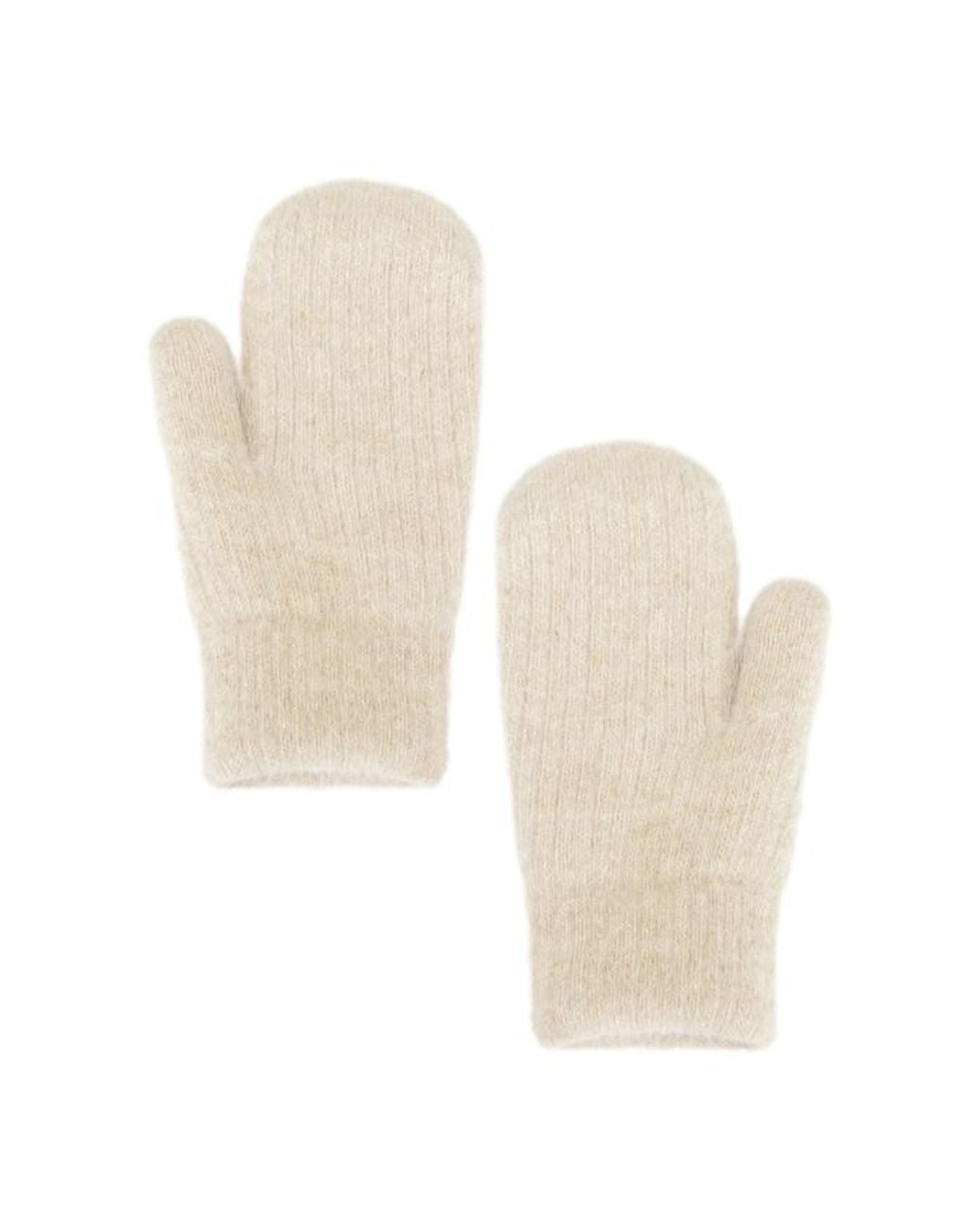 Hat Attack White Fleecey Lined Mitten