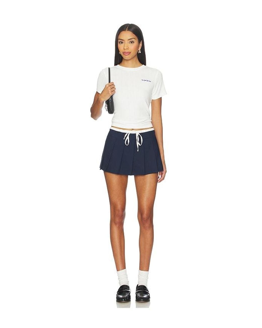 Terez White X Revolve Yankees Pointelle Baby Tee