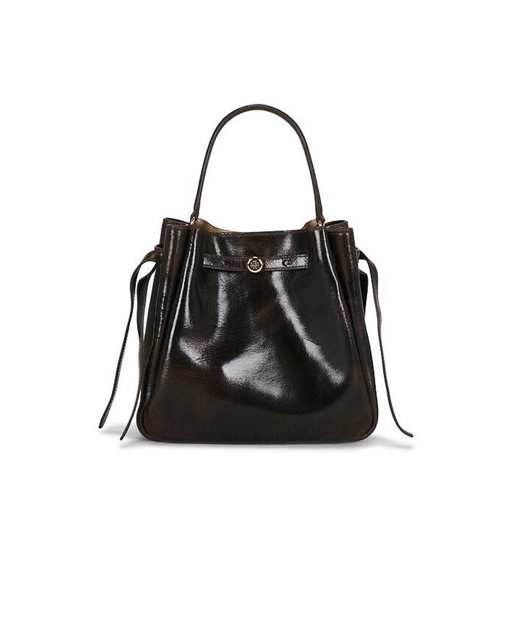 Tory Burch Black Romy Distressed Bucket Bag