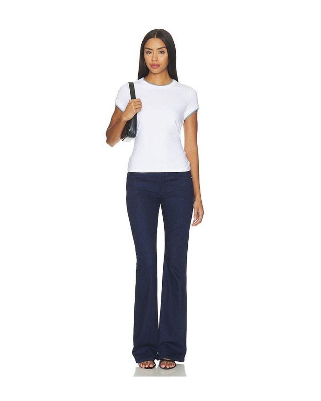 Veronica Beard Blue Beverly Mid Rise Skinny Flare Jeans