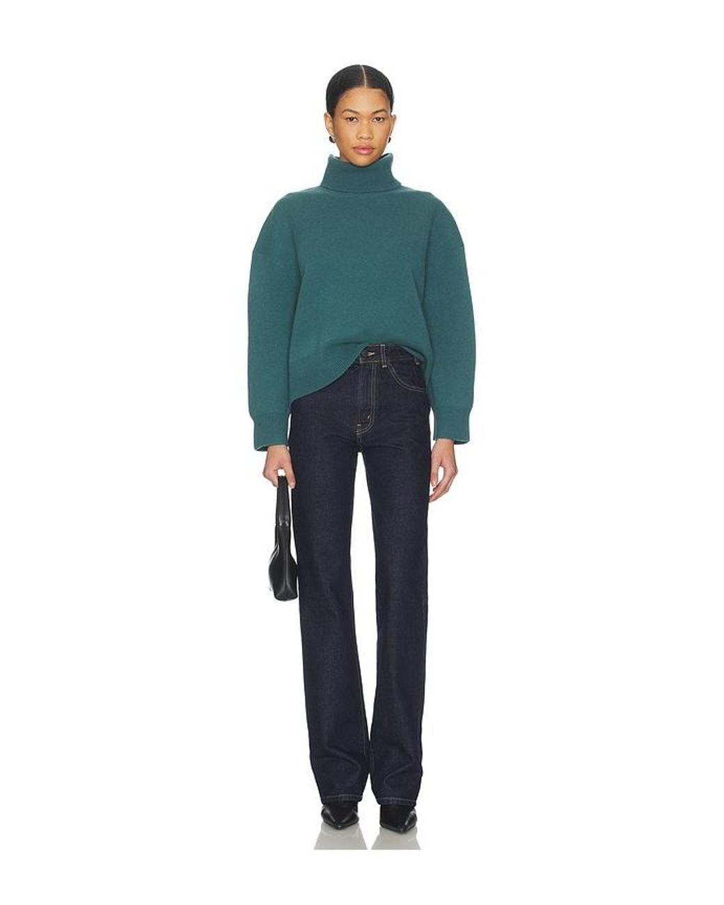 Free People Blue Sigma Turtleneck