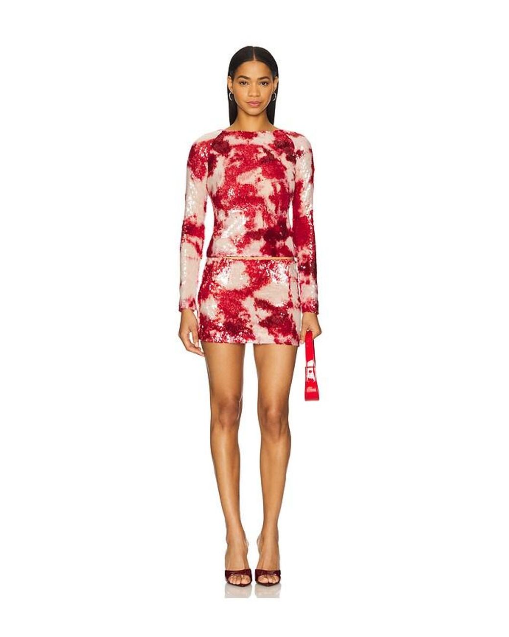 Kim Shui Red Sequin Top