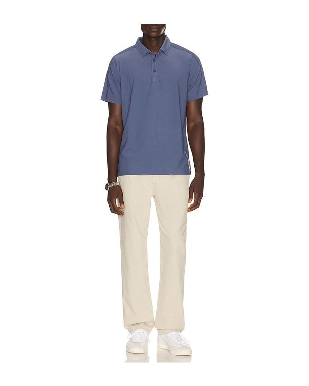 Rhone Blue Regatta Pique Polo for men