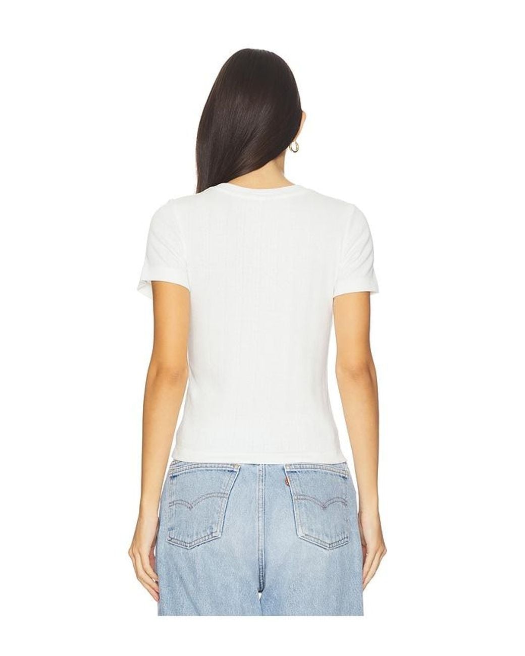 Terez White X Revolve Phillies Pointelle Baby Tee