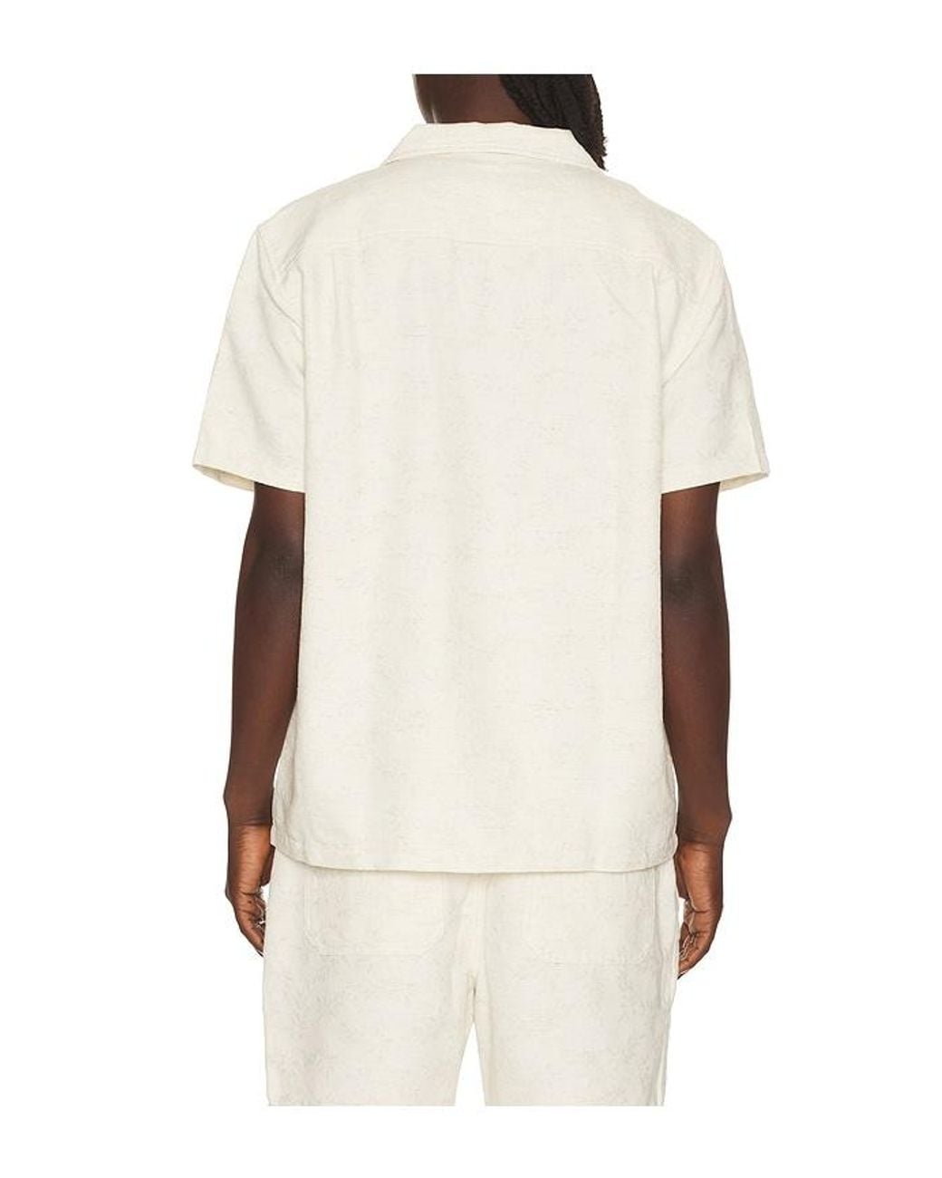 Marine Layer Natural Jacquard Resort Shirt for men