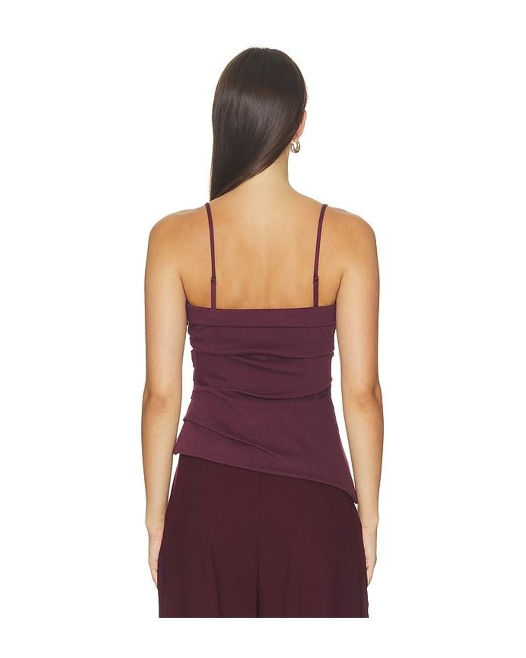 Jonathan Simkhai Purple Emerson Ruched Bustier Top