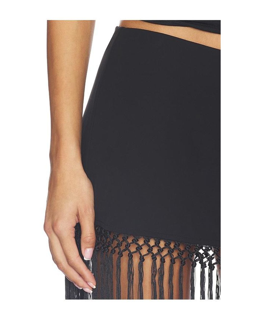 geel Black Aria Tassel Skirt