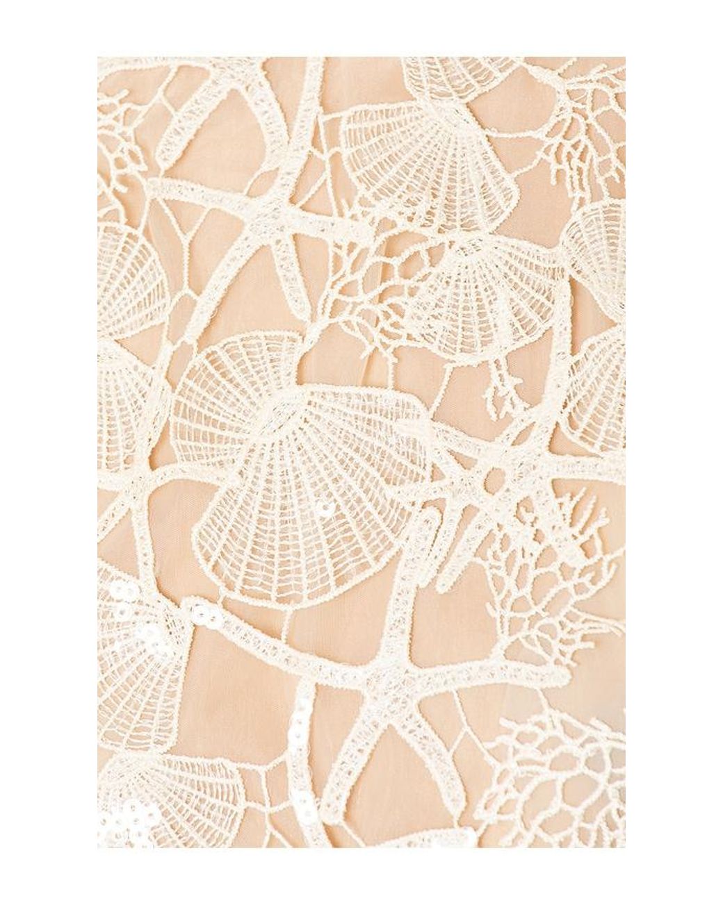 retroféte Natural Louelle Sequin Top