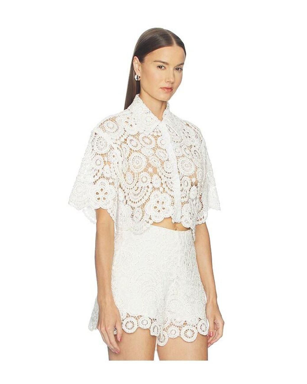 PATBO White Gal Embroidery Top