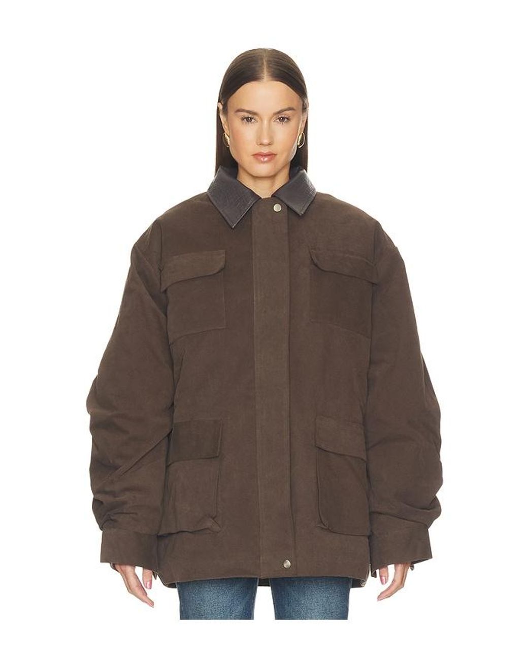 Source Unknown Brown Baia Fleece Barn Jacket