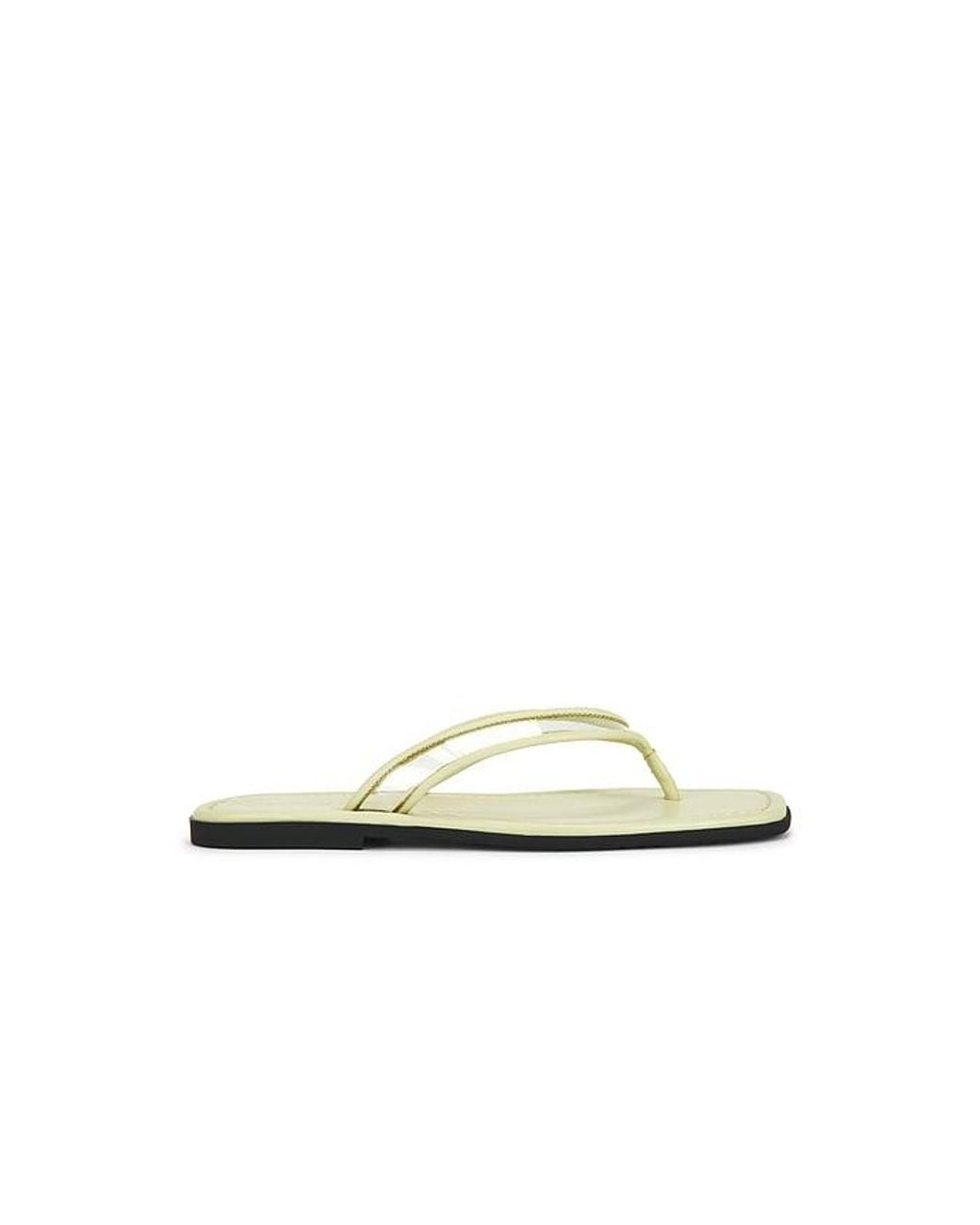 Veronica Beard White Clea Piping Sandal