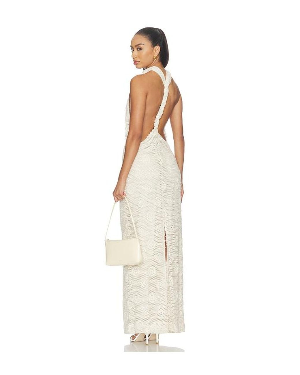 OW Collection White Collette Maxi Dress