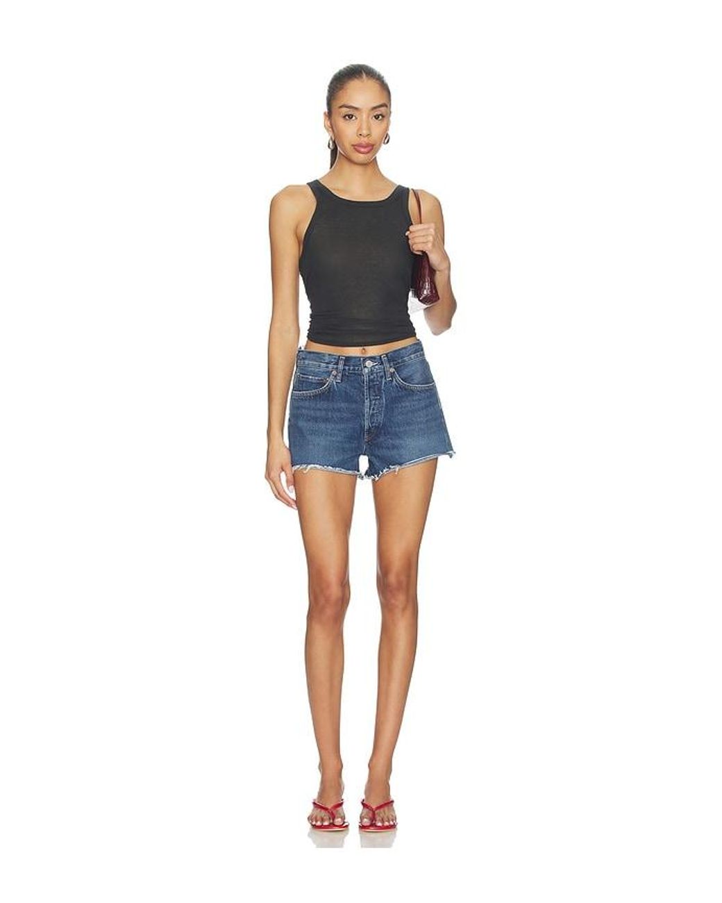 Agolde Blue Parker Shorts