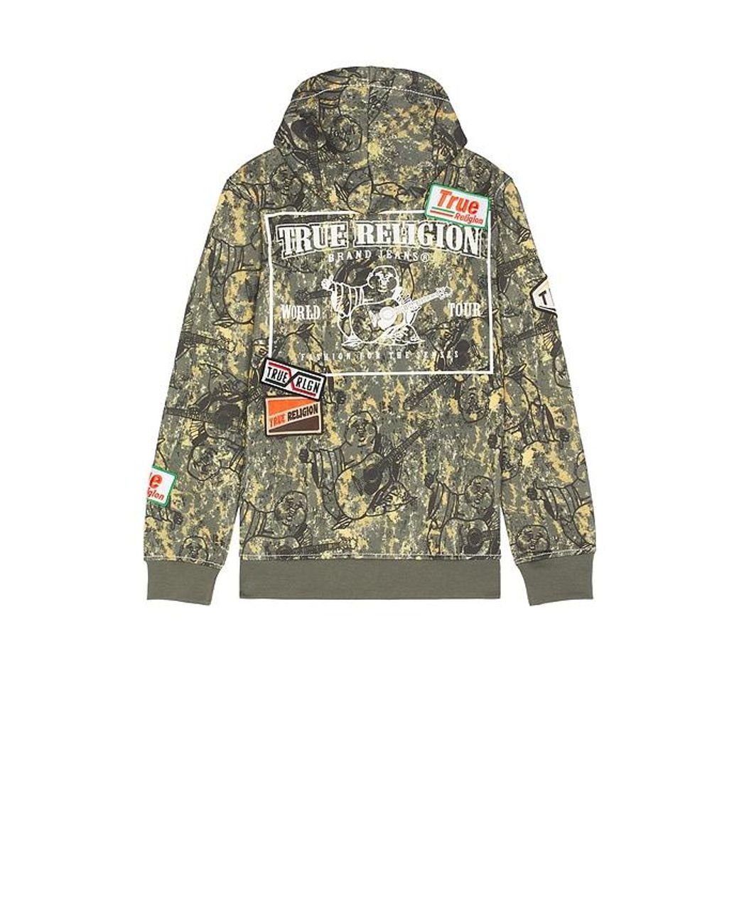 関税込み♪【TRUE RELIGION】BIG T BUDDHA CAMO ロゴ★パーカー 関税込み♪【TRUE RELIGION】BIG T BUDDHA CAMO ロゴ☆パーカー