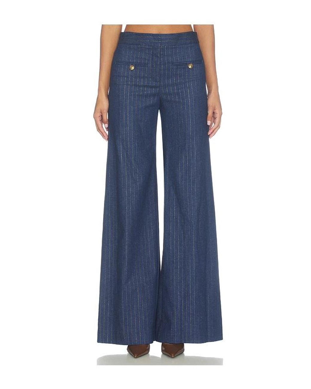 Veronica Beard Blue Ledger Pant