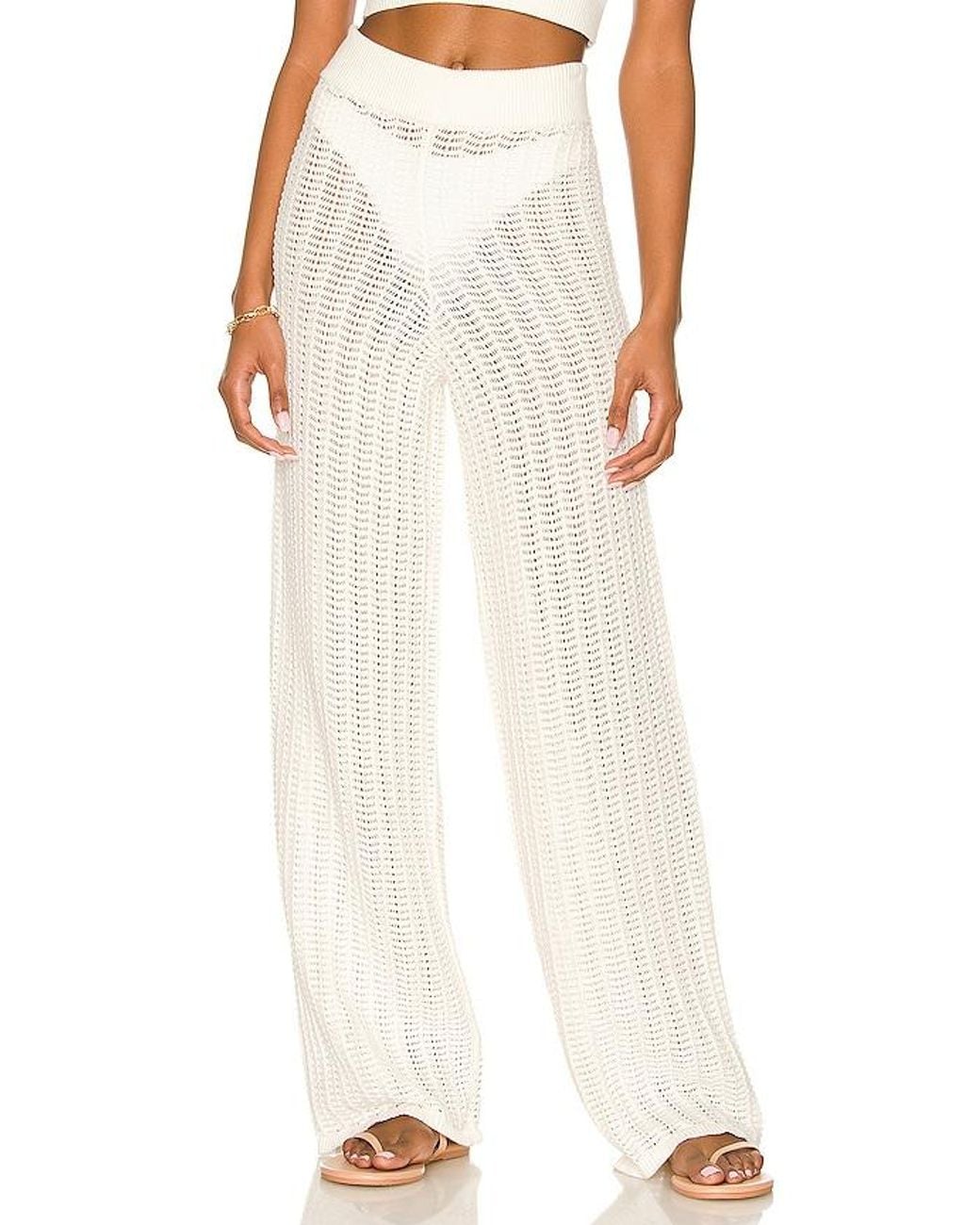Tularosa White Maeve Knit Pant