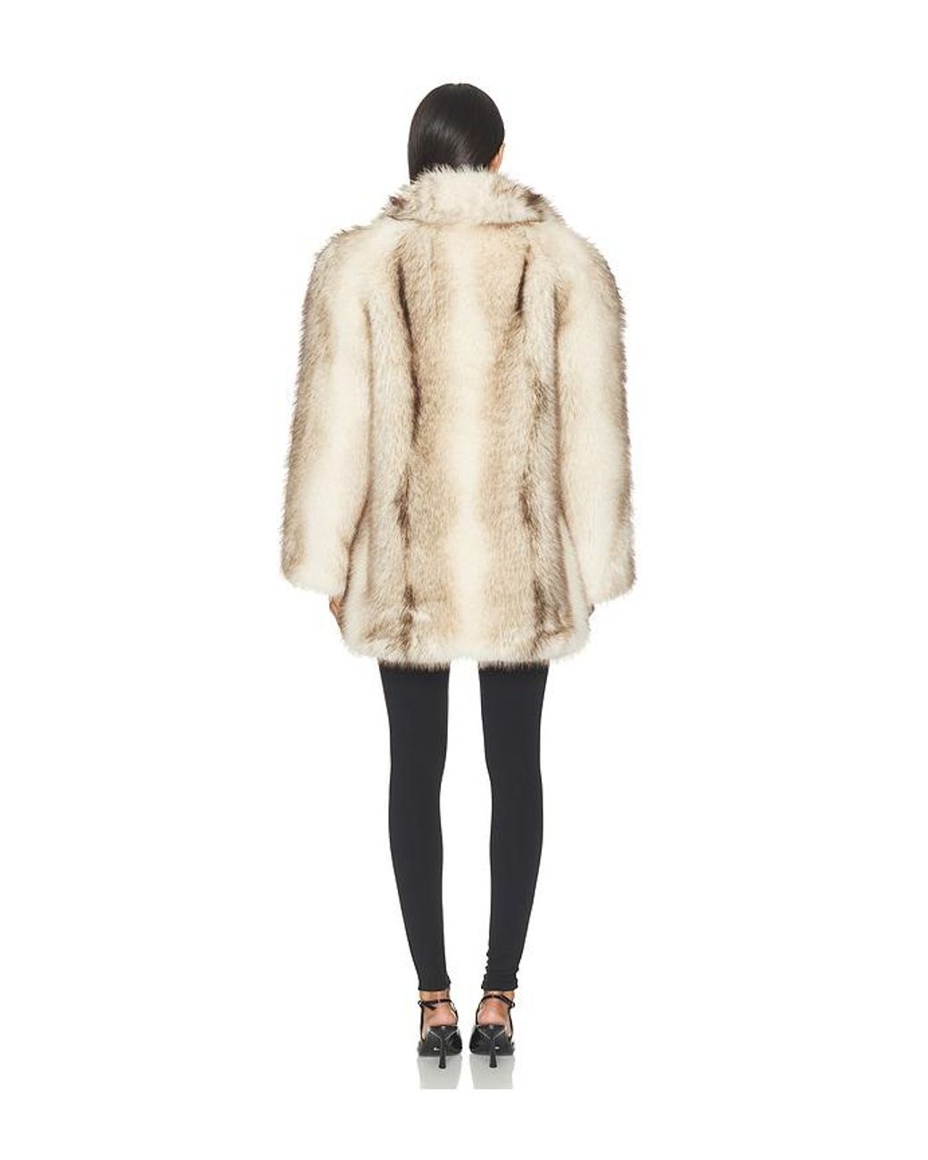 DUCIE Natural Emilia Fur Coat