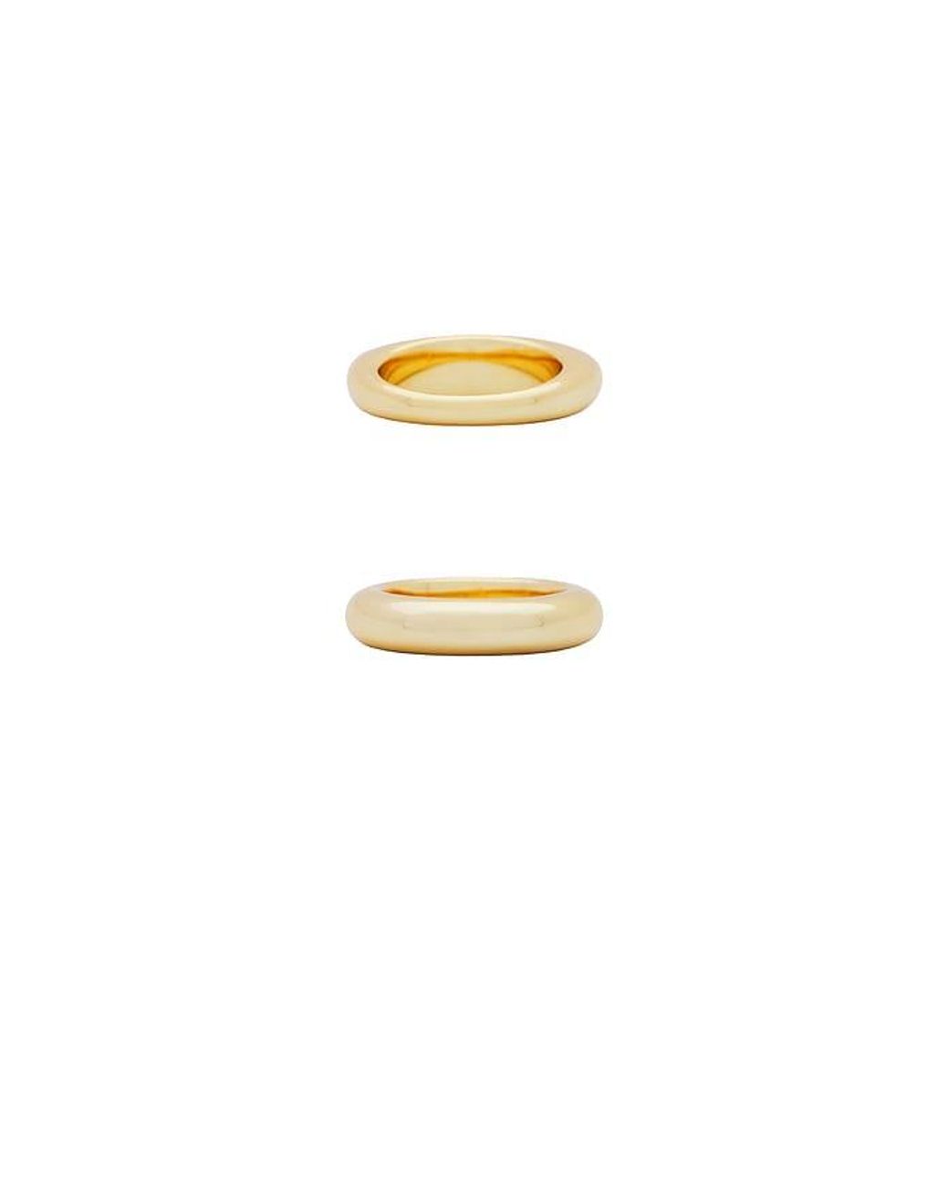Ettika White Modern Dome Ring Set