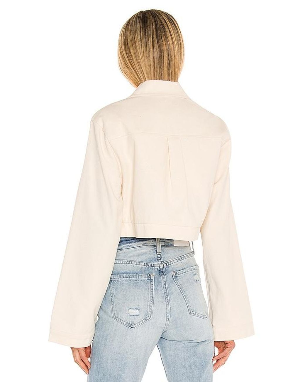 Lovers + Friends White Angeles Cropped Jacket