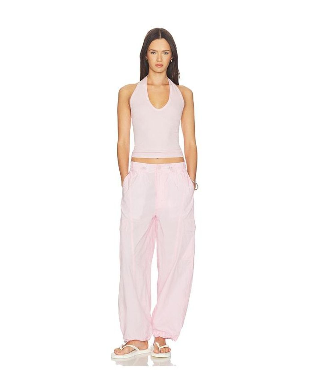 Enza Costa Multicolor Cotton Rib U Halter