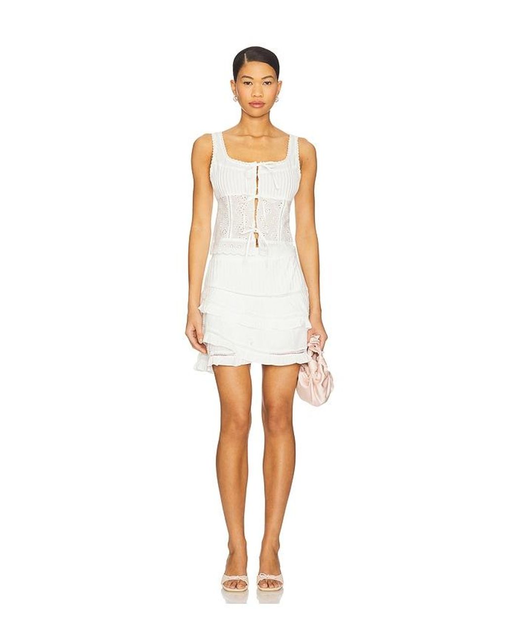 Astr White Kensley Skirt