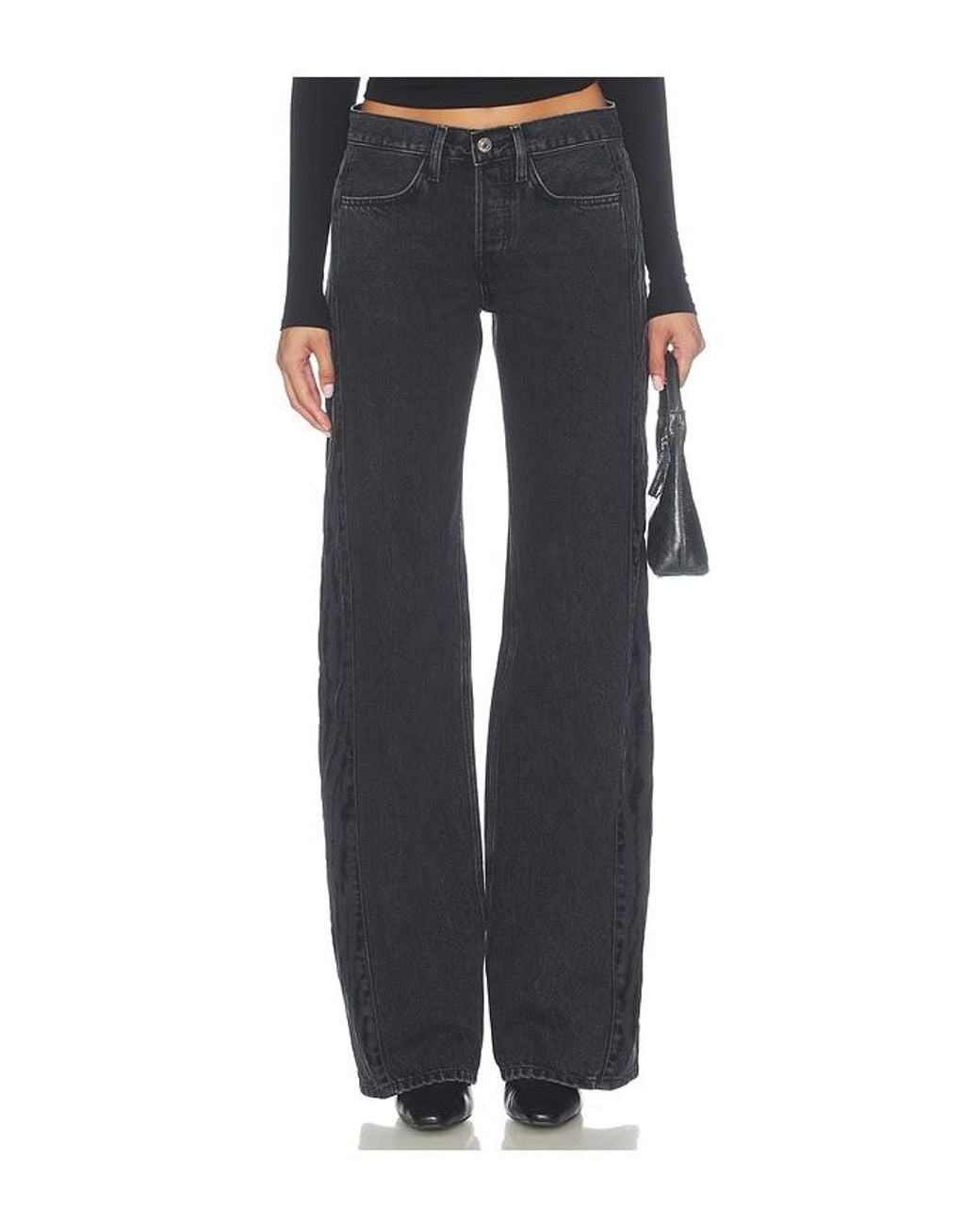 Re/done Blue Laurel Zebra Barrel Jeans
