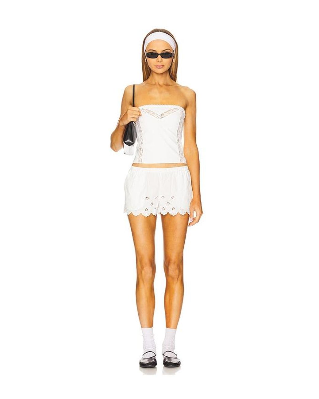 Frankie's Bikinis White Mariam Strapless Top