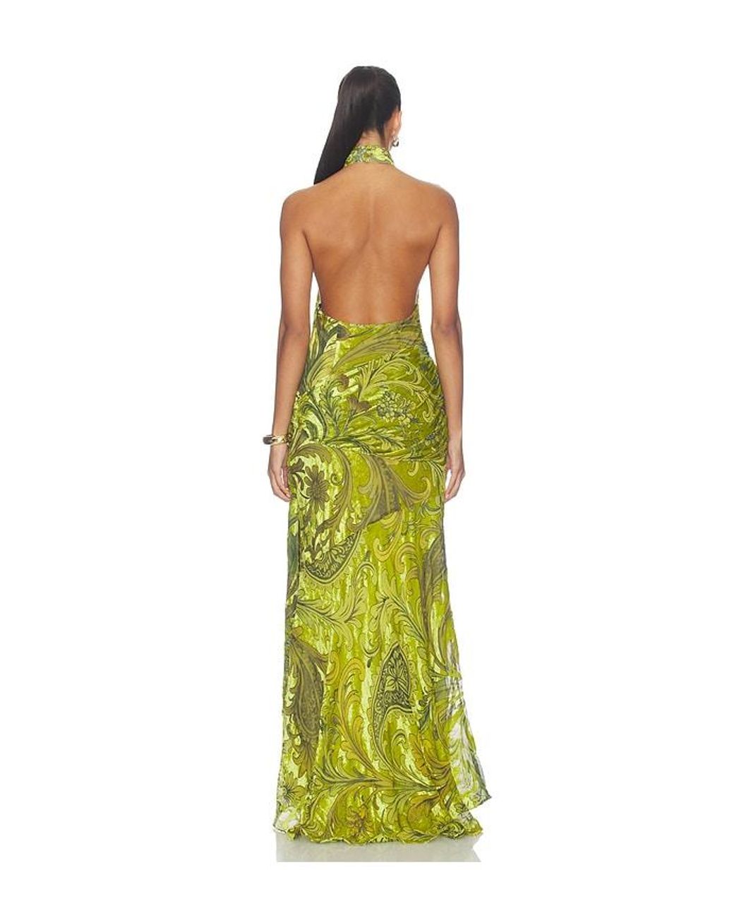 retroféte Multicolor Protea Velvet Dress