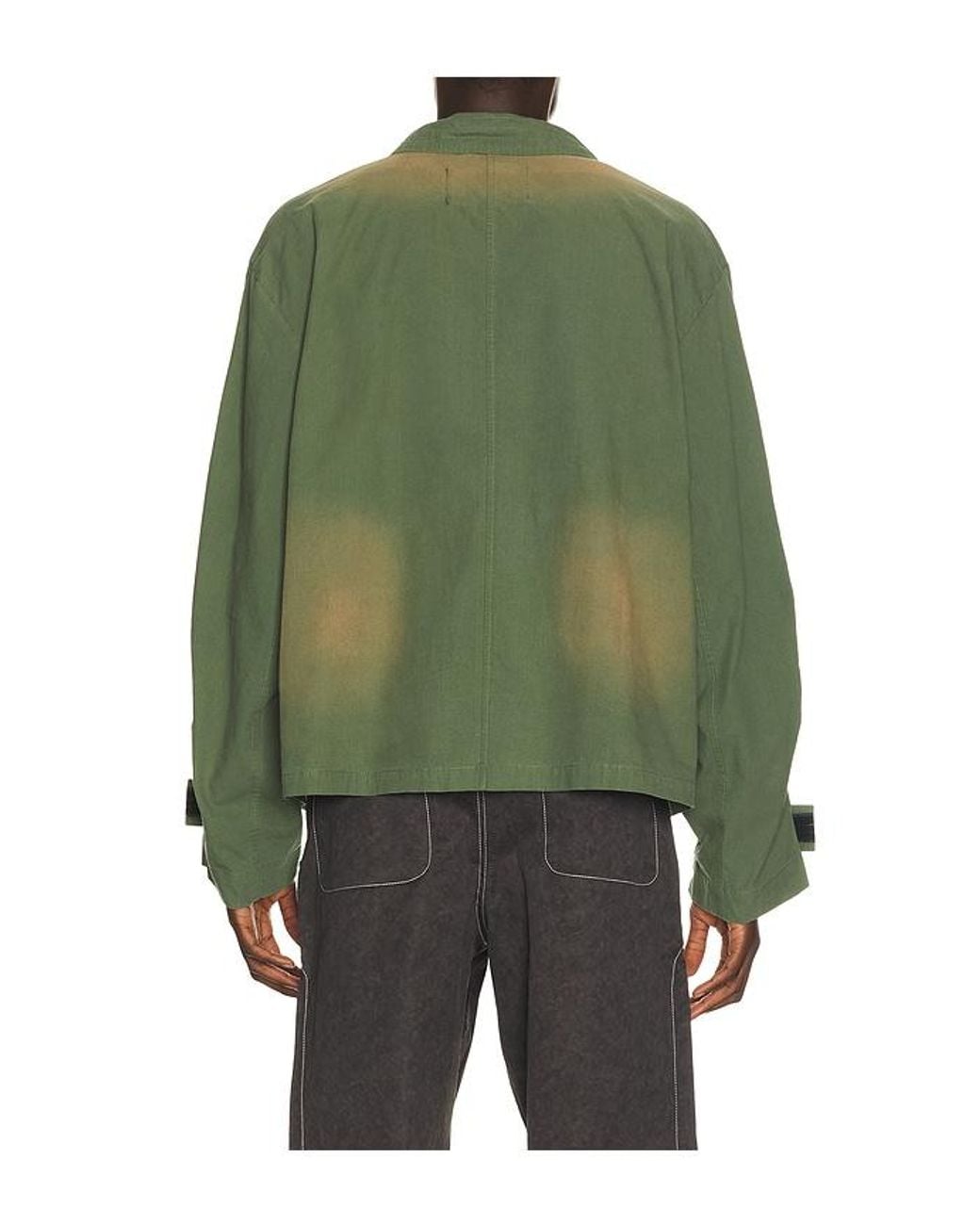 JUNGLES Green Sketches Field Jacket for men