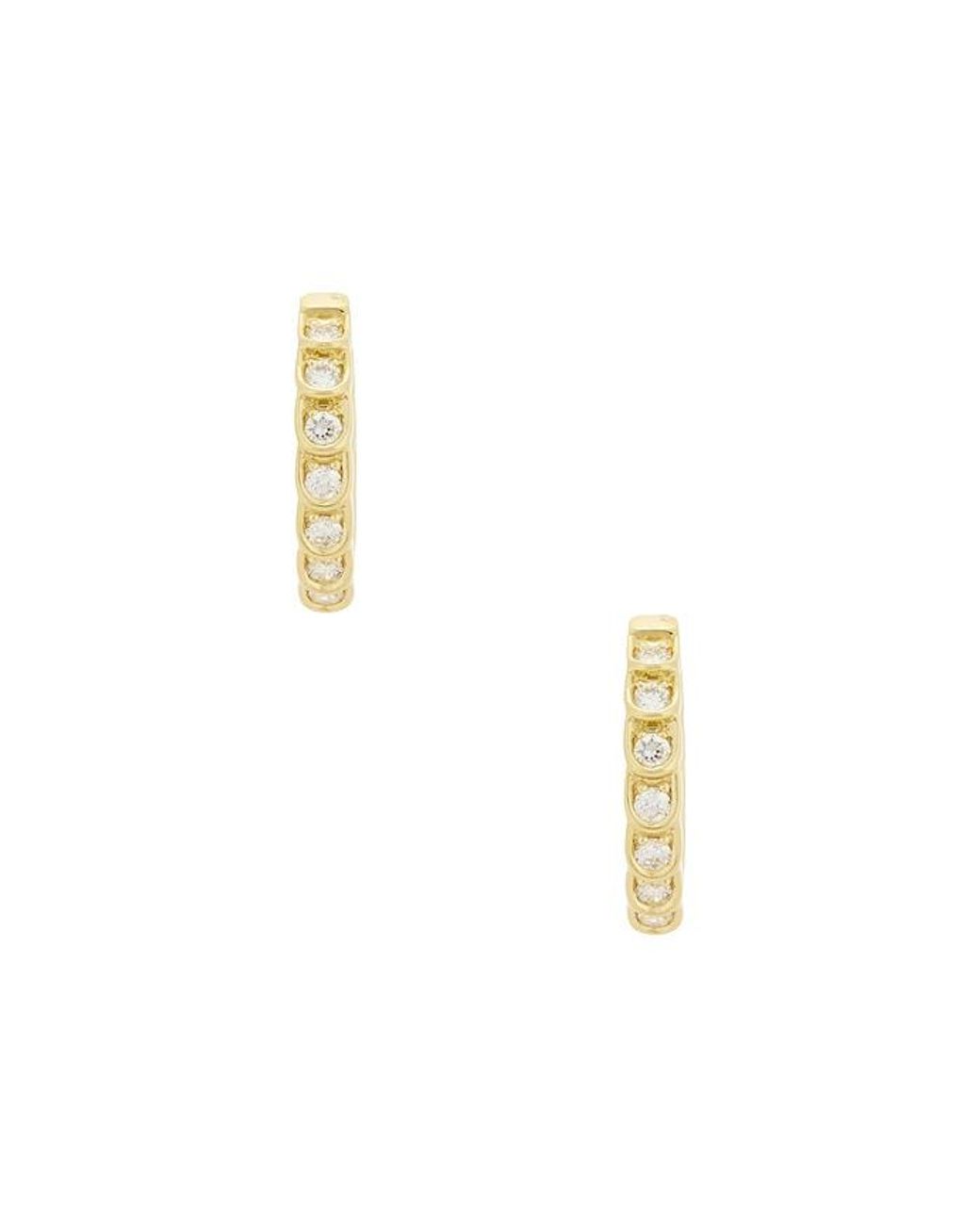 STONE AND STRAND Metallic La Scala Hoop Earrings