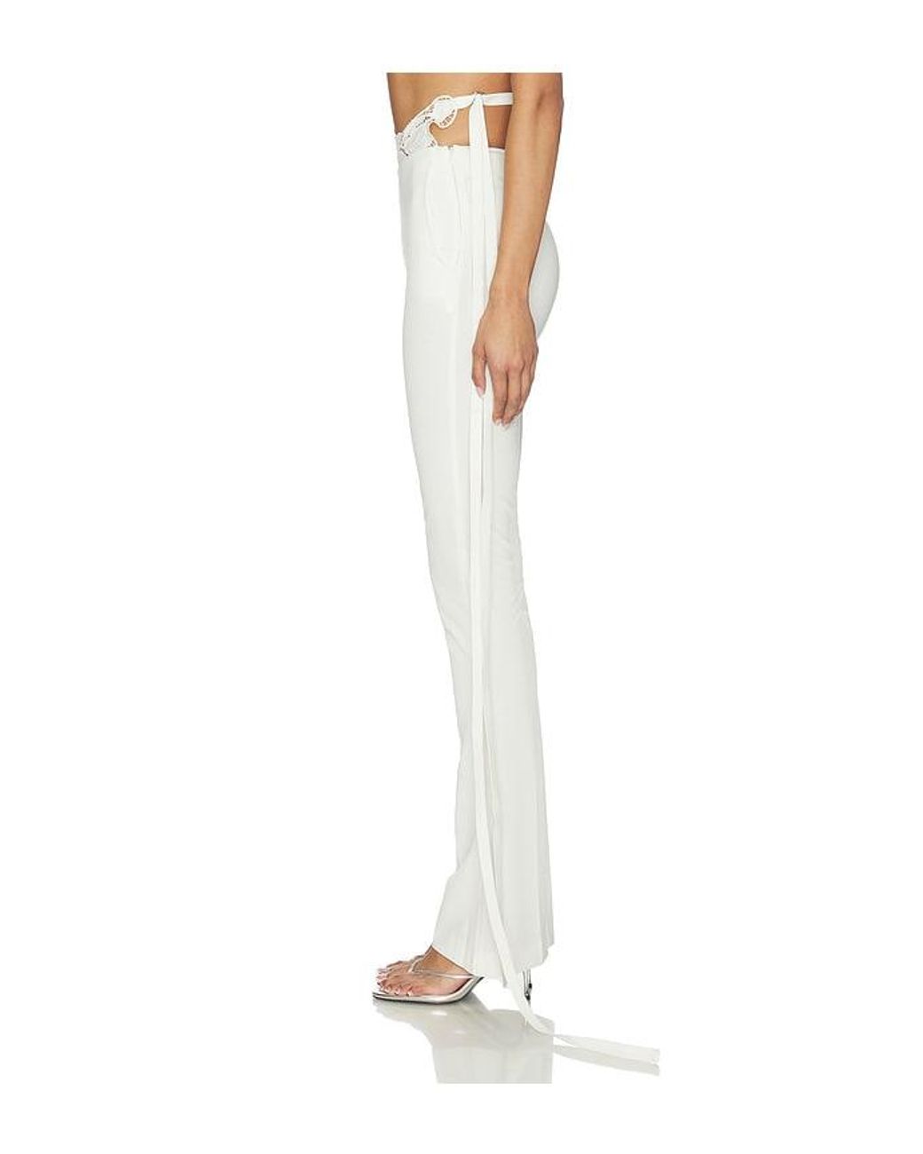 Blumarine White Compact Tailor Pant